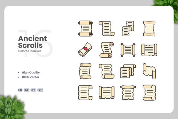 Ancient Scroll Graphics for Crafters