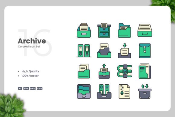 Archive Color Icons Graphics