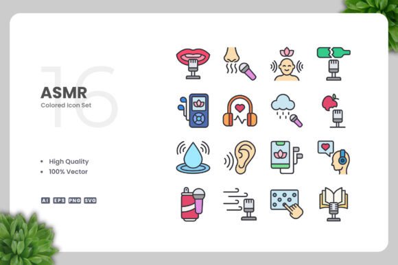 ASMR Color Icons Graphics for Digital Sellers