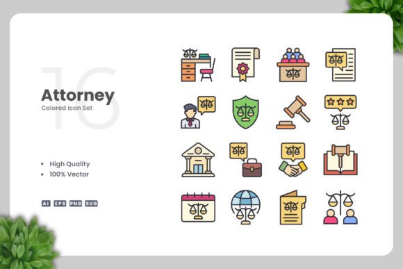 Attorney Color Icons