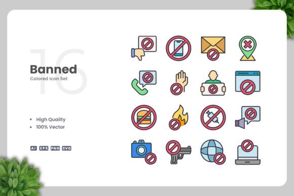 Banned Color Icons