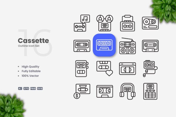 Cassette Icons for Modern Branding