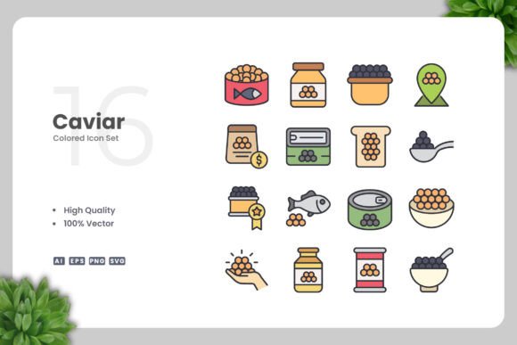 Caviar Color Icons Graphics for Crafters