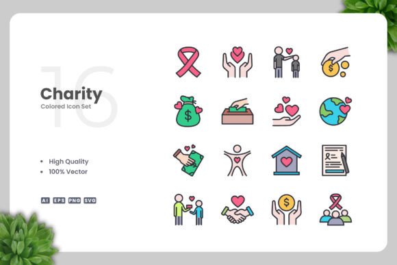 Charity Color Icons Graphics