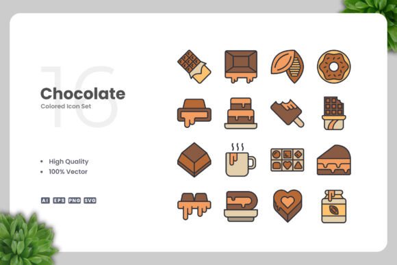 Chocolate Color Icons Graphics