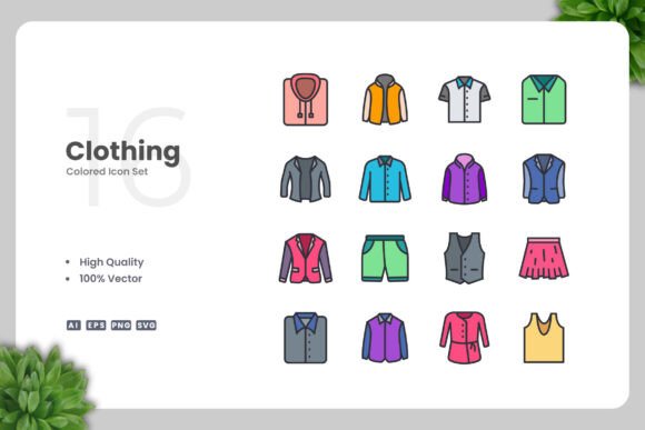 Clothing Color Icons Graphics