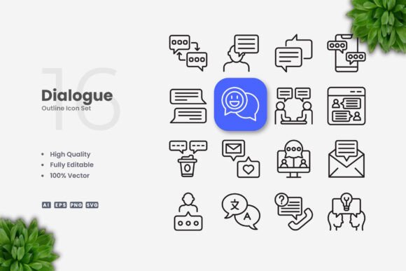 Dialogue Icons Graphics Freebies