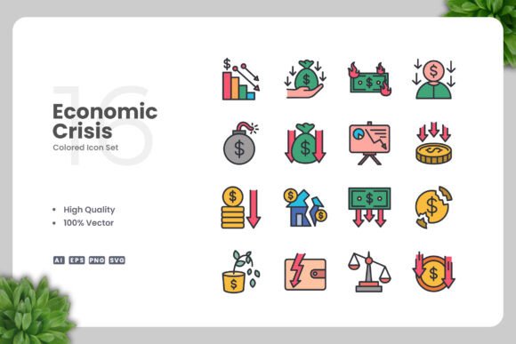 Economic Crisis Color Graphics