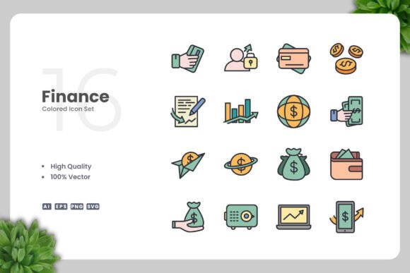 Finance Color Icons Graphics
