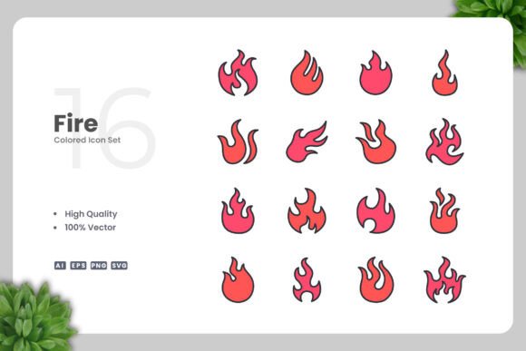 Fire Color Graphics for Crafting
