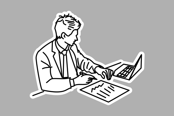 Hand-Drawn Businessman Graphics for Crafting