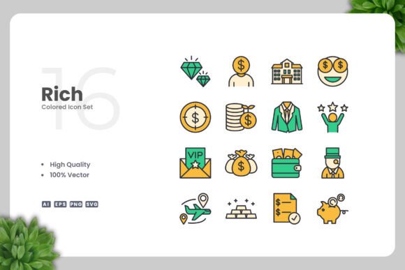 Rich Color Icons: A Graphic Design Asset for Modern Content