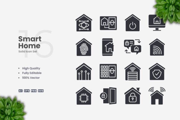 Smart Home Solid Icons: A Graphic Designer’s Take