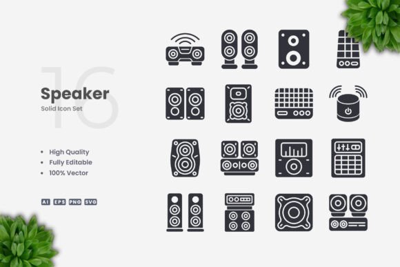 Speaker Solid Graphics: A Clean Design for Branding