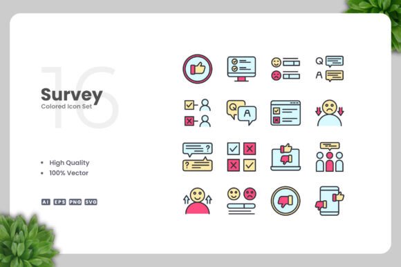 Survey Color Icons Graphics