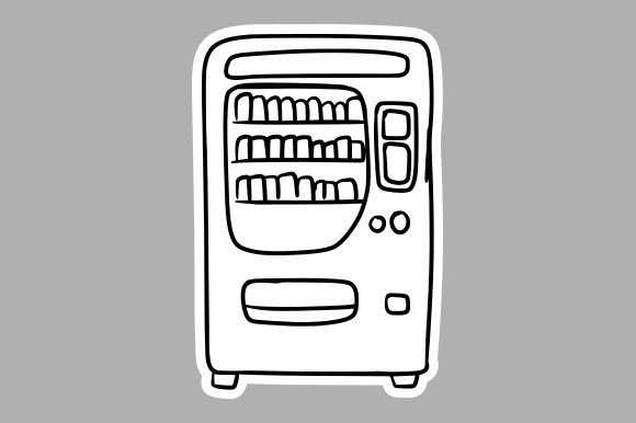 Vintage Snack Dispenser Graphics for Local Branding